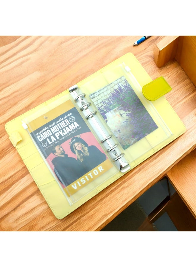 Faux leather wallet, money pouch, budget and notepad with card slots, cash and money compartment - A6 - Image 5